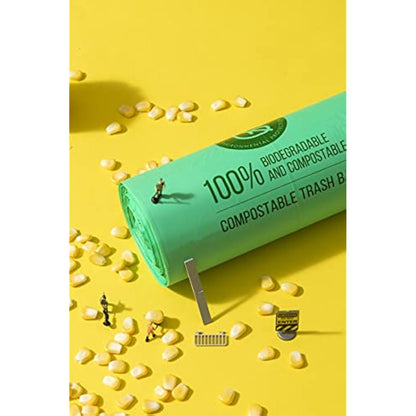 150 Bags Compost Bin Liners 6L 8L 10L 30L Kitchen Waste Bags 100% Biodegradable Bags with EN13432 Certification (10L)