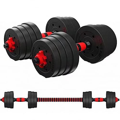 BCBIG Adjustable Dumbbells Weights Set pair Home Gym Fitness for Men/Women Barbell Set 2-in-1 with connector Strength Training Fitness 15KG(7.5KG*2)