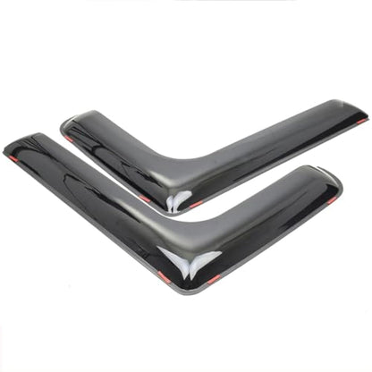 ROBUST 2 Pcs Front Wind Rain Smoke Deflectors L Shape Black Left & Right Set for Ford Transit Mk6 Mk7 2000-2013