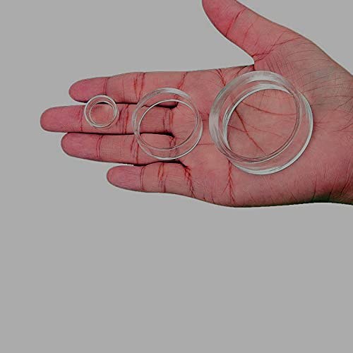 48 PCS3 size 1.77in & 1.26in & 0.67inSphere stand,Acrylic Display Stand Clear Ring Baseball Stands Plastic Round Display Stand for Golf