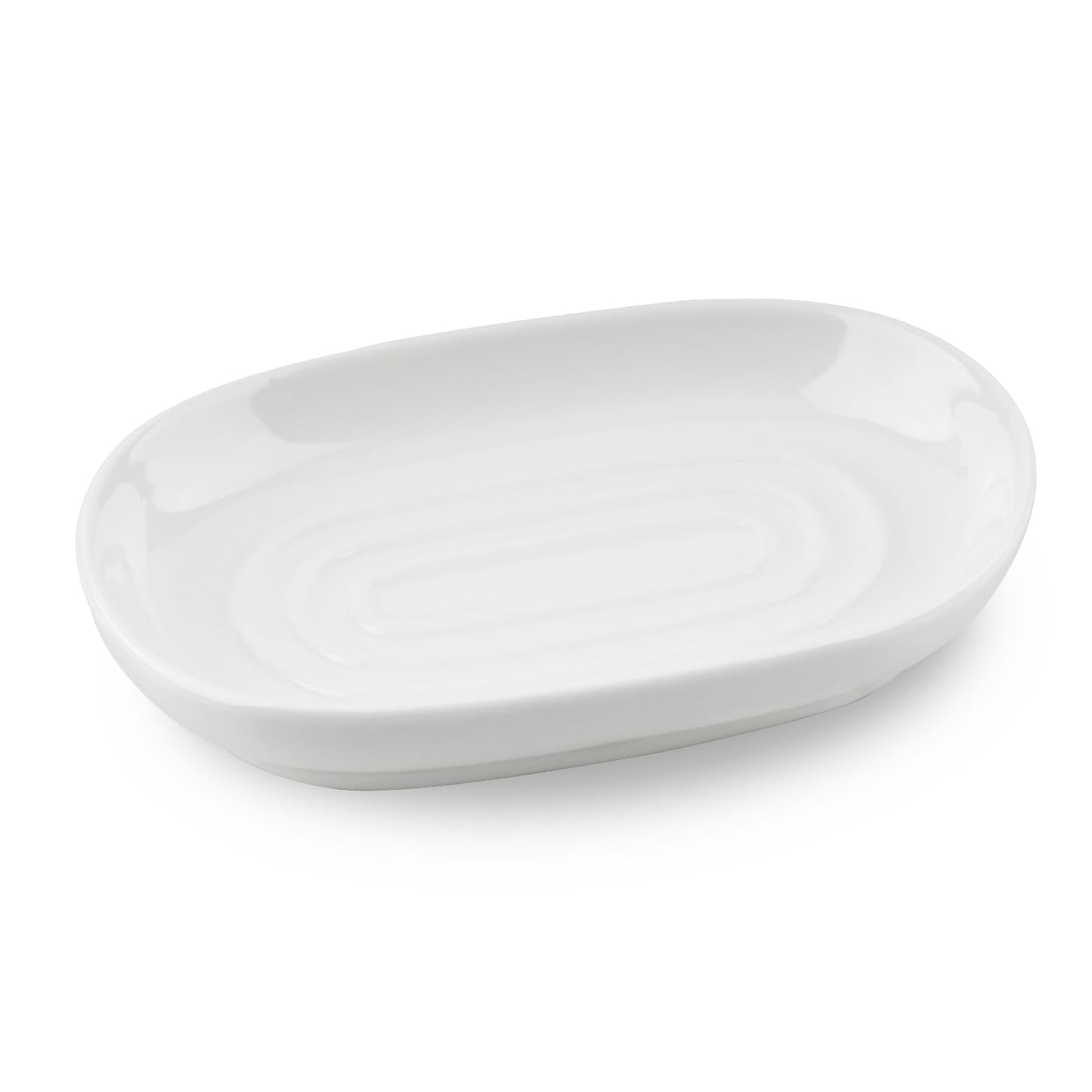 YoHyien Ceramic Soap Dish, Anti-Slip Marble Soap Dish for Bathroom, Soap Tray Dish, Soap Holder for Shower, Kitchen, and Sink