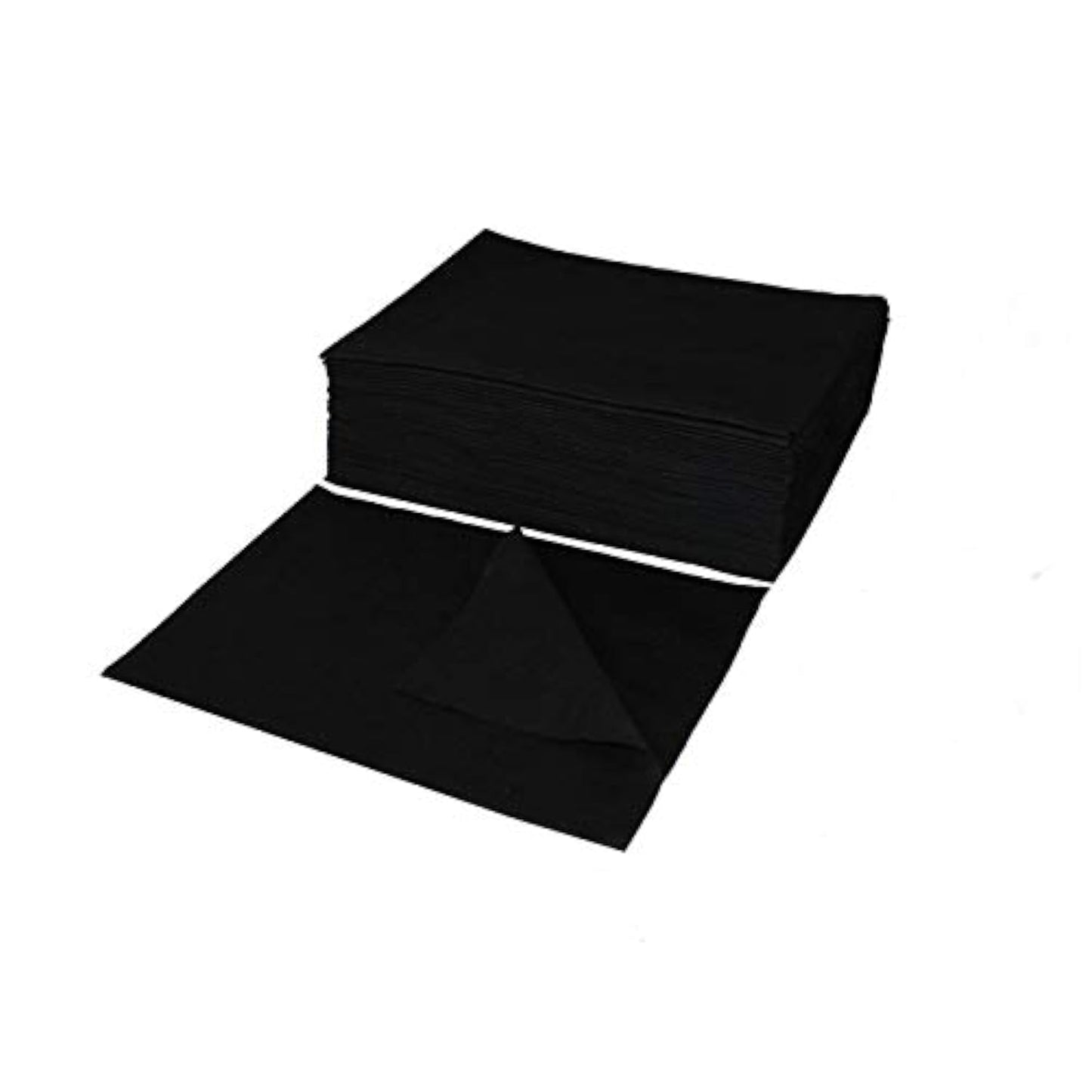 EKO Higiena 70×50 Black Disposable Hairdressing Towels – Perforated & Viscose Polyester Fabric – Face Cloths, Body Wipes, Makeup Pads – For Salon Use