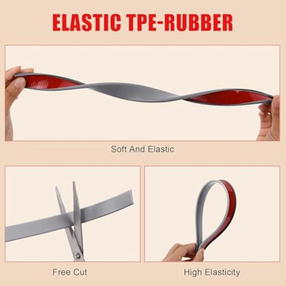 flintronic 5m*16mm U-Shape Flexible Furniture Edge Banding, Baby Safty Baby Edge Protector, Self Adhesive TPE Wood Edging Tape, DIY Furniture Edge Trim for Table, Cabinet, Furniture Restoration