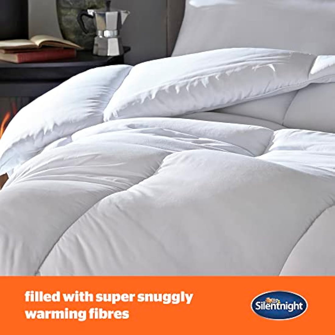 Silentnight Warm and Cosy 15 Tog Duvet - Thick Warm Cosy Soft Winter Duvet Quilt Hypoallergenic - Single Bed, White