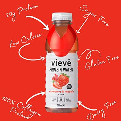 Vieve Protein Water 10x500ml - Mixed Variety Flavour Pack 20g Protein, Sugar Free, Fat Free & Dairy Free A Ready to Drink Alternative to Protein Powders & Shakes 10 Pack (2 per Flavour)