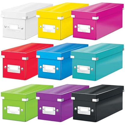 Leitz CD Storage Box, Yellow, Click and Store Range, 60410016