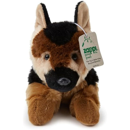 Zappi Co German Shepherd Plush Toy (28cm) - Faithful, Cuddly Dog, Eco-Friendly, Great for Playful Children, Recycled Material