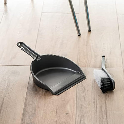 Addis Everyday Soft Dustpan & Brush Set, built to last, MO, Metallic