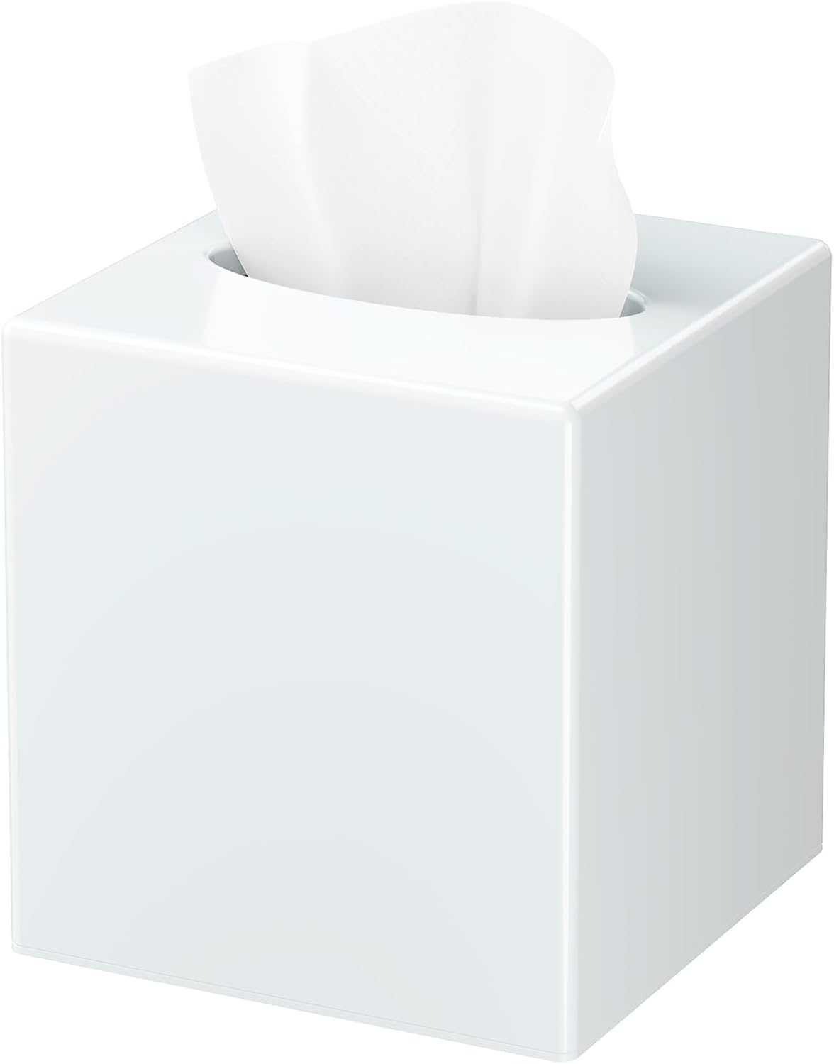 Tissue Box Cover - Modern Square Facial Tissue Holder, Sleek Acrylic Design