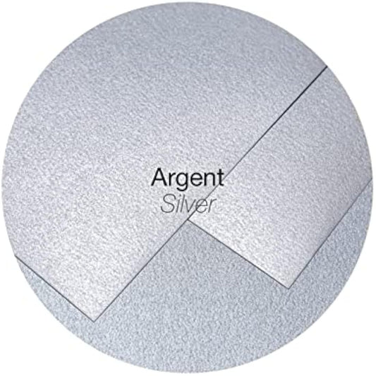 Clairefontaine - Ref 50075C - Pollen Iridescent Adhesive Envelopes (Pack of 20) - DL (110 x 220mm) in Size, 120gsm Paper, Easy-to-Peel Adhesive Strip - Silver