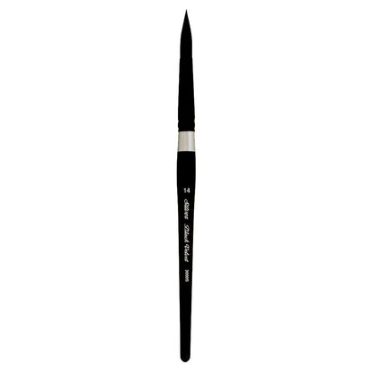 Silver Brush Limited 3000S14 Black Velvet Round Brush for Watercolour, Size 14, Short Handle