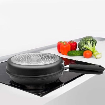 MGE World - Double Flip Pan for Tortillas - Glass-Induction - Diameter 24 cm - Black