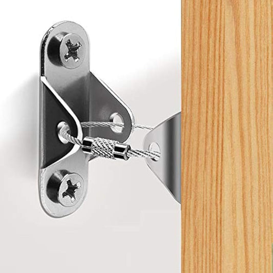 Furniture Straps (12packs), Baby Proofing Metal Anti-Tip Furniture Straps kit for Baby Proofing & Pet Protecting, Anti-Shedding, Secure Bookshelf, Cabinet, Dresser