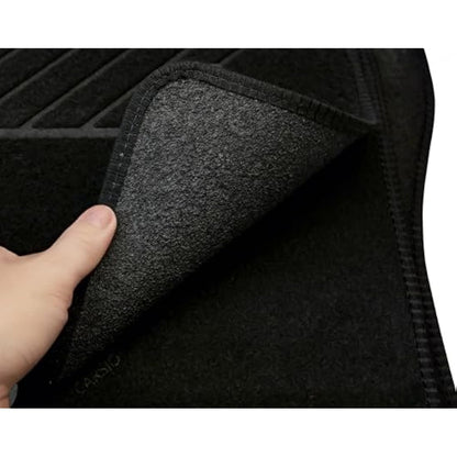 Carsio Carpet Boot Liner Mat For Volvo XC60 2008 to 2017 Tailored Fit Floor Mat Set Complete Accessory Black Custom Fitted - All Weather, Anti-Slip Backing & Black Trim