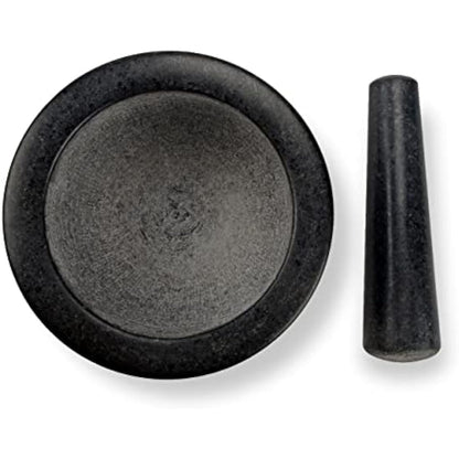 Silk Route Home Granite Pestle & Mortar with Base, Kitchen Tool for Muddling & Grinding Spices, Herbs, Nuts & More