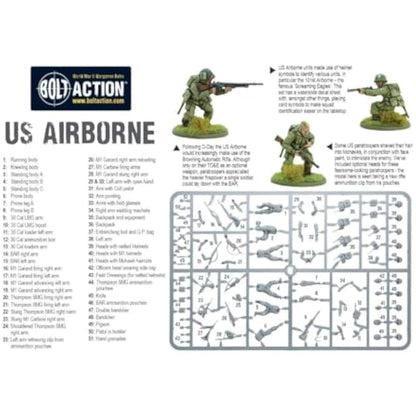 Warlord Games US Airborne - 28mm Scale Plastic Miniatures for Bolt Action Highly Detailed World War 2 Miniatures for Table-top Wargaming
