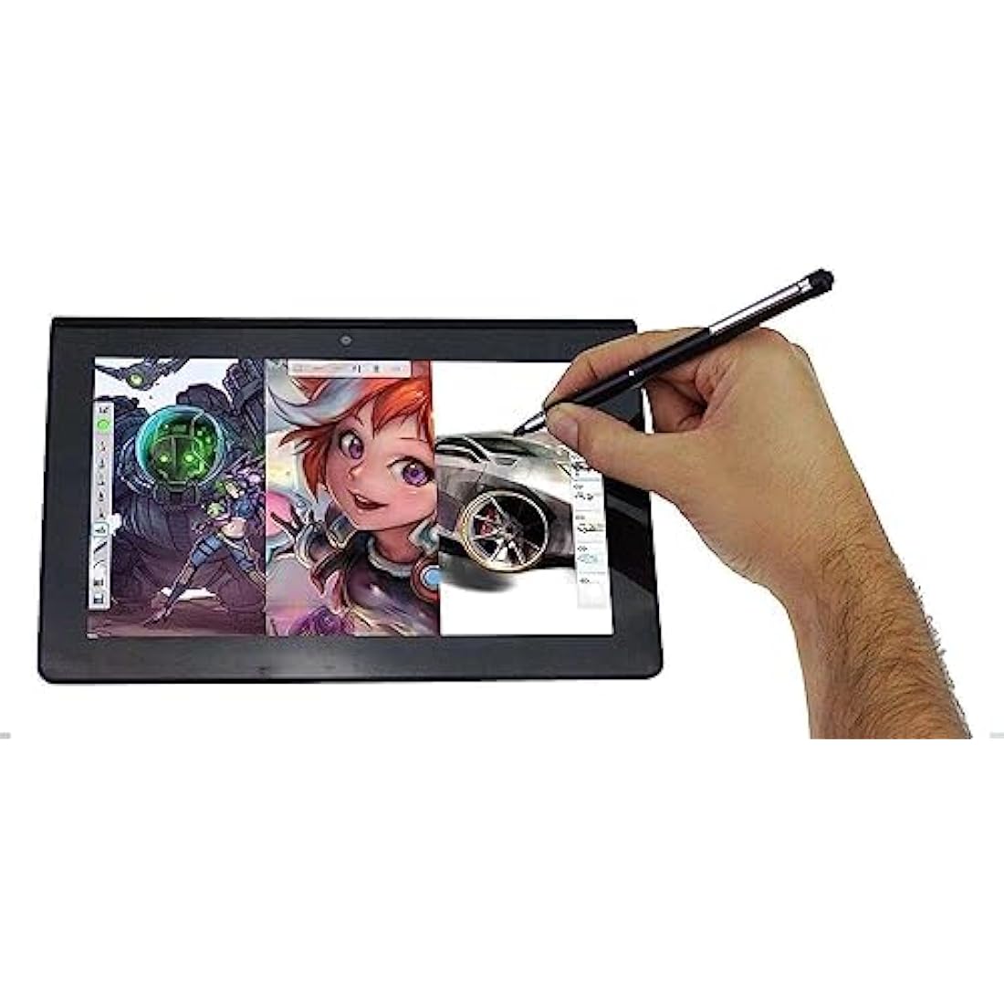 Broonel Black Fine Point Digital Active Stylus Pen - Compatible With Lenovo Tab M10 Plus 10.3" Tablet