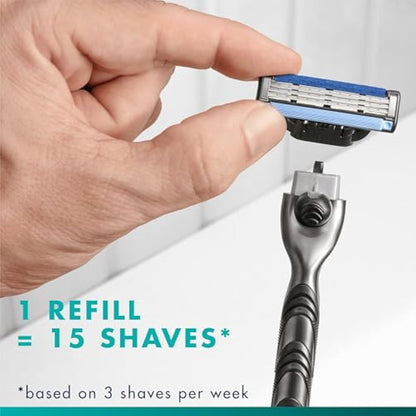 Gillette Mach3 Razor Blades Men, 12 Razor Blade Refills, Compatible with Gillette Mach3 Razors for Men