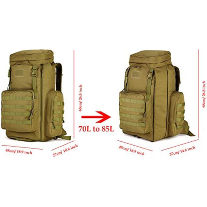 YUHAN Hiking Backpack 85L Large Tactical Backpack Military Army Combat Rucksack Trekking Rucksack MOLLE Backpack