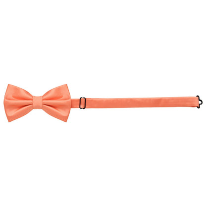 MASADA bow tie apricot - men's accessory in silk-look, continuously adjustable, handmade with hook closure - 12 x 6 cm