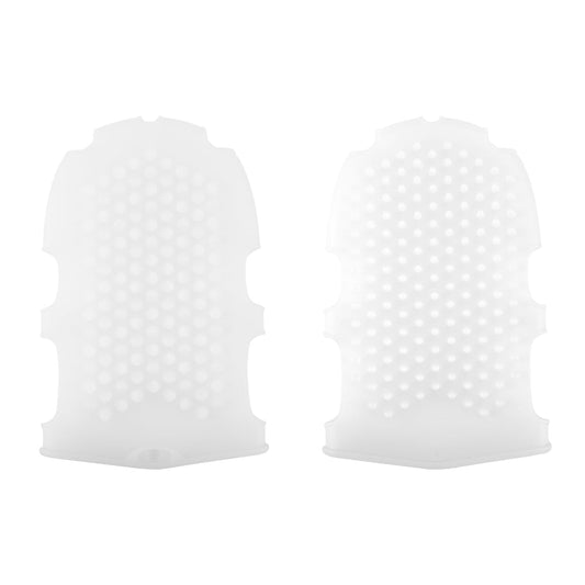 LNQ LUNIQI Silicone Bath Gloves, 1 Pair Soft Massage Glove Exfoliating Body Gloves Shower Mitts for Man Women Cleaning Body Arms Feet, White