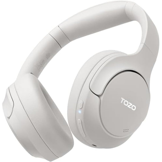 TOZO HT2 Hybrid Active Noise Cancelling Wireless Headphones, 60H Playtime Lossless Audio Over Ear Bluetooth Headphones, Hi-Res Audio Deep Bass Foldable Lightweight Headset for Workout