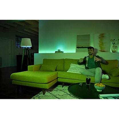 Philips Hue White and Colour Ambiance Bulb Twin Pack with Bridge, E27, 10 W
