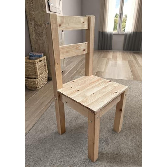 STRICTLY BEDS&BUNKS Atlas Heavy Duty Solid Pine Dining Chair for Dining Room or Kitchen | Wooden Dining Chair
