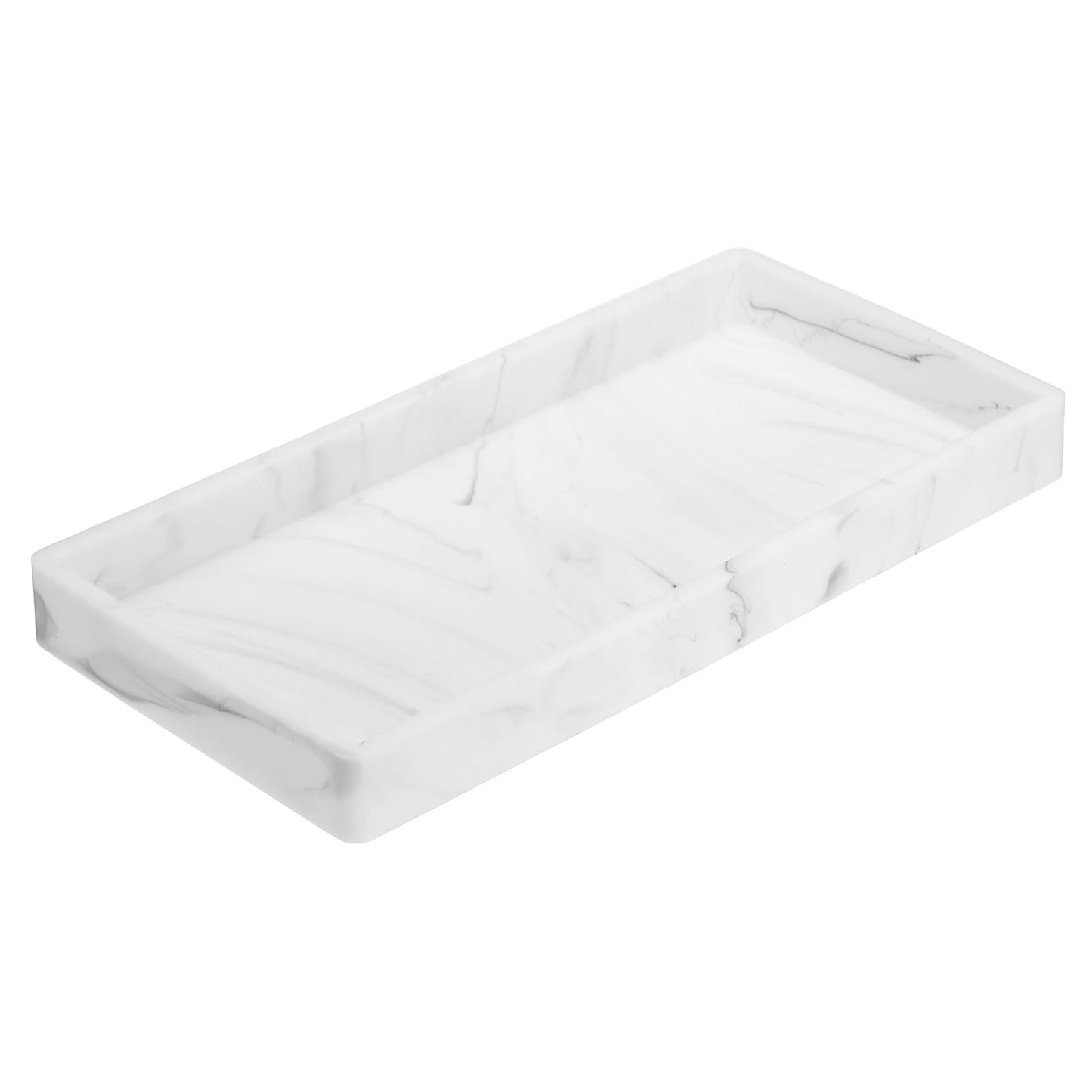 sourcing map Bathroom Vanity Tray, 7.9" x 3.9" Silicone Soap Dispenser Trays, Shatterproof Kitchen Sink Organizer for Soaps Keys Candle Trinket