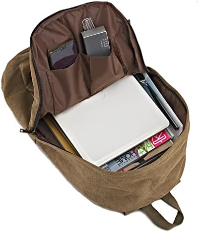 seemeroad Canvas Vintage Backpack Lightweight Travel Daypack Laptop Backpack College Student Rucksack for Men Women