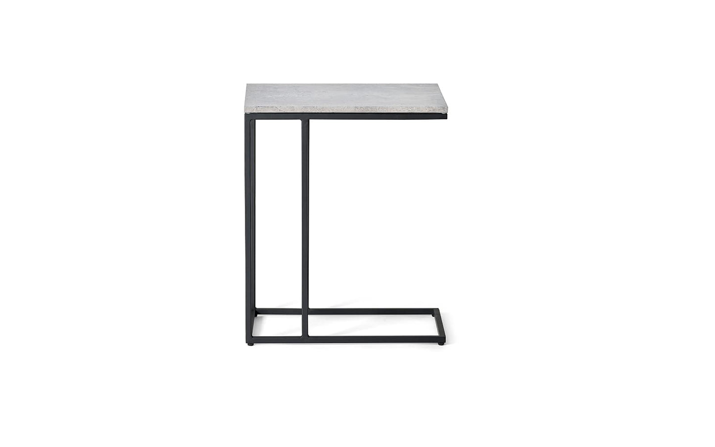 Julian Bowen Staten Drinks Table, Concrete Effect/Black
