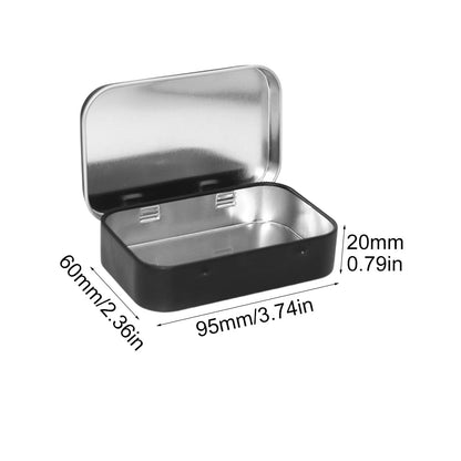 Parthan 4 Pcs Tin Containers, 9.5X6cm Tins Container, Metal Rectangular Small Tin