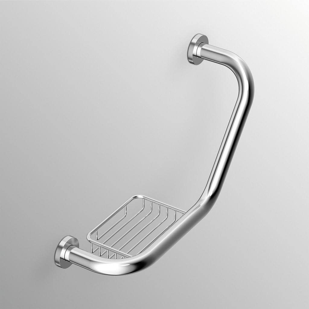 Ideal Standard IOM Grab Rail And Soap Basket, Chrome, A9114AA