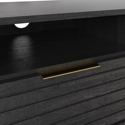 GFW Nervata TV Unit Modern Storage Media Entertainment Living Bedroom Black