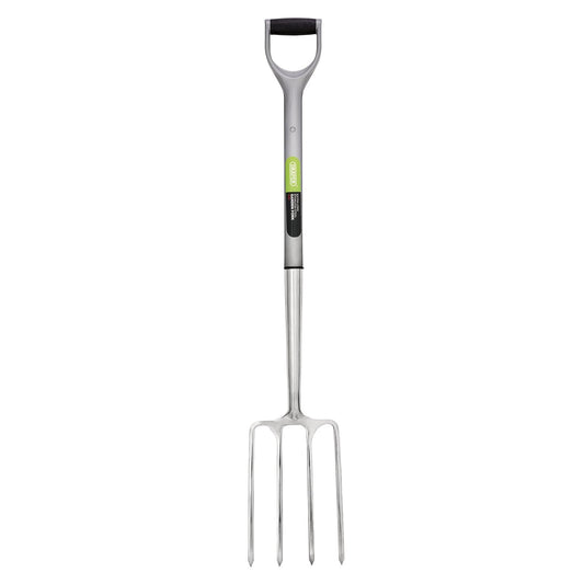 Draper 83753 Extra Long Stainless Steel Garden Fork with Soft Grip