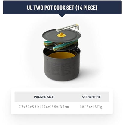 Sea to Summit Frontier Ultralight Two Pot Cook Set for Camping