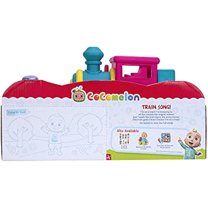 CoComelon Feature Vehicle, Train - Train Vehicle With Sounds - Exclusive Conductor JJ Figure - Fits 4 Figures - Free Wheeled - Play Songs - Toys for Kids, Toddlers, and Preschoolers
