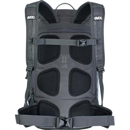 EVOC MISSION PRO 28l travel backpack, everyday rucksack for digital nomads (Volume: 28 l, AIR PAD SYSTEM, quick access to laptop and tablet compartment, magnetic quick release), Multicoloured