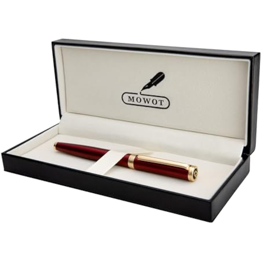 Red Fountain Pen,Stunning Luxury Pen,24K Gilded Nib(Fine),Gorgeous 24K Gold Finish,German Schneider Ink Converter,Trustworthy Pen Gift for Men&Women-Elegant, Executive,Nice Pen for Writing