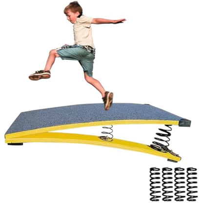 ZOUXIKOU Gymnastics Springboard for Kids Vaulting Training Fitness Playing, Portable Curved Spring Board, Hard Wood Practice Equipment, Elastic Board for Home Room Athletics Training