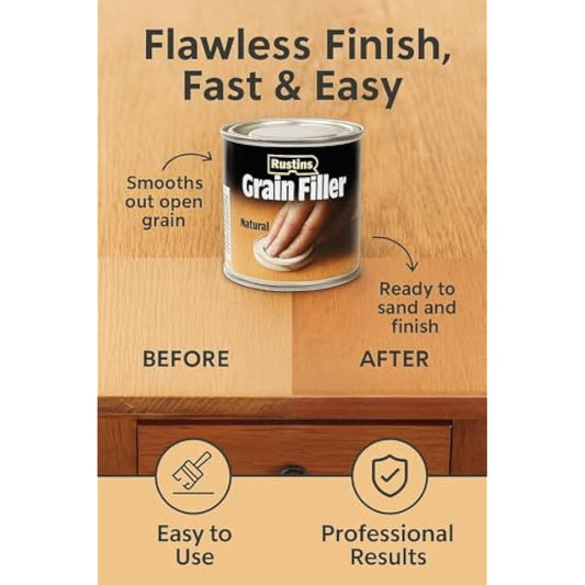 Grainfiller Mahogany 230gm- Available in 4 Shades | Smooth Finish for Furniture, Doors & Wood Restoration