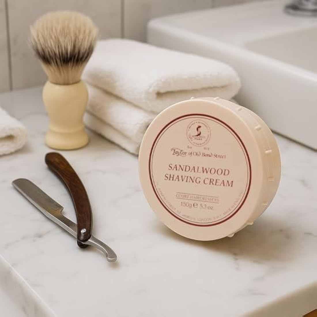 Taylor of Old Bond Street Sandalwood Shaving Cream Bowl, 150g
