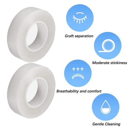 FYACCD Eyelash Tape, 2 Rolls Eyelash Extension Tape, Eyelashes Adhesive Tape, for Eyelashes Extension, DIY