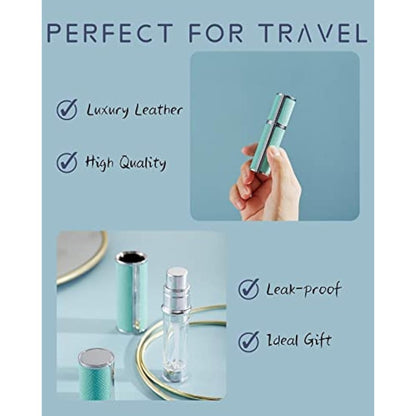 SUBORAWOS 5ML Perfume Atomiser,Refillable Perfume Spray Bottles,Mini Cologne Dispenser,Empty Fragrance Spray Bottle for Travel (YB-Brown)
