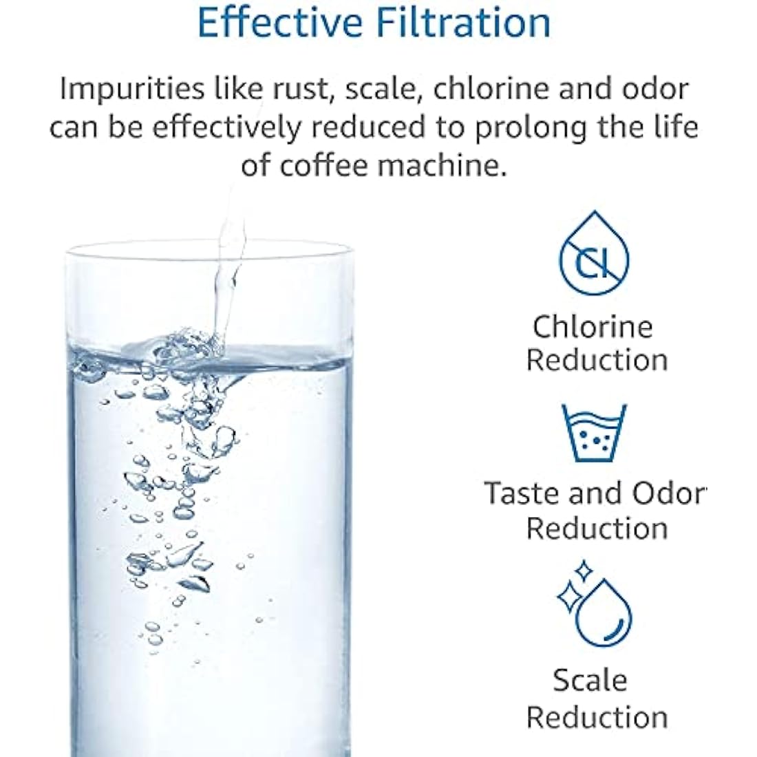 Aiitomg 10PCS Coffee Machine Water Filter for DeLonghi DLSC002 Water Filter for De'Longhi ECAM, ETAM, EC, BC Series
