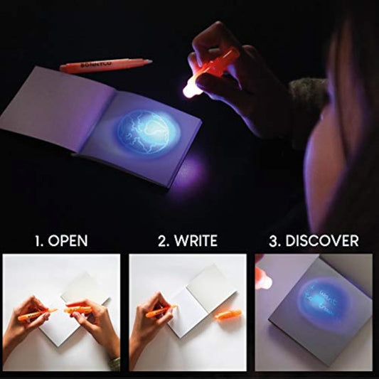 BONNYCO Invisible Ink Pen and Notebook Pack of 32 Party Bag Fillers for Kids, Party Favours Boys and Girls, Pinata Toys, Birthday Stocking Fillers Kids, Classroom Prizes for School, Children Gifts