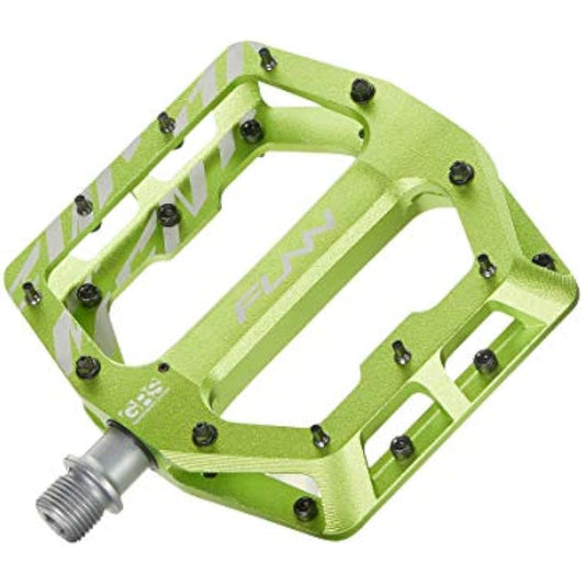 Funn Funndamental Flat Pedals - Wide Platform Bicycle Pedals for BMX/MTB Mountain Bike, Adjustable Grip for Outstanding Stability, 9/16-inch CrMo Axle