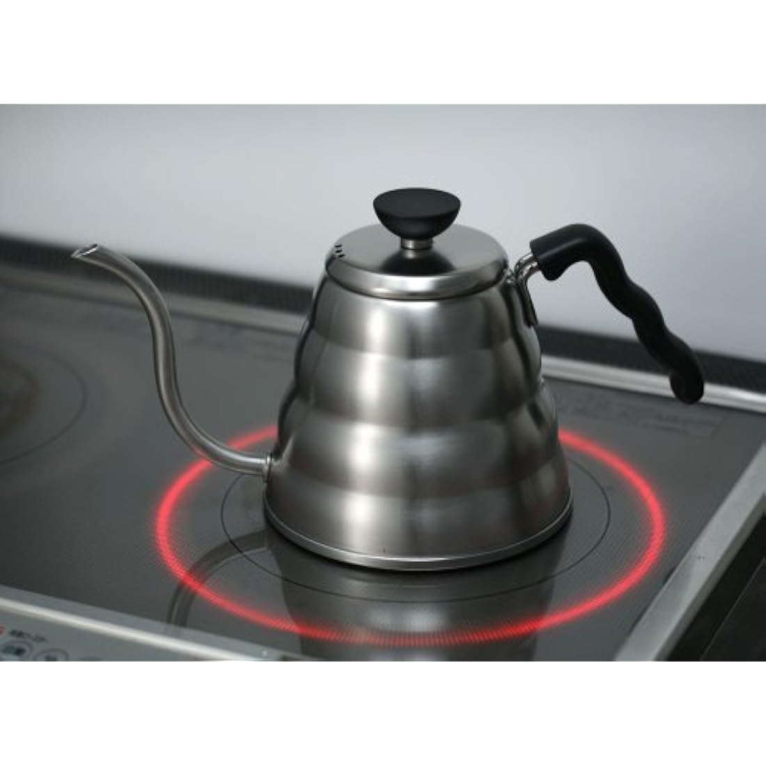HARIO VKB-120HSV V60 Buono Drip Large Stovetop Stainless-Steel Gooseneck Pour-Over Kettle, 1.2 Litre, Aluminium, Stainless Steel
