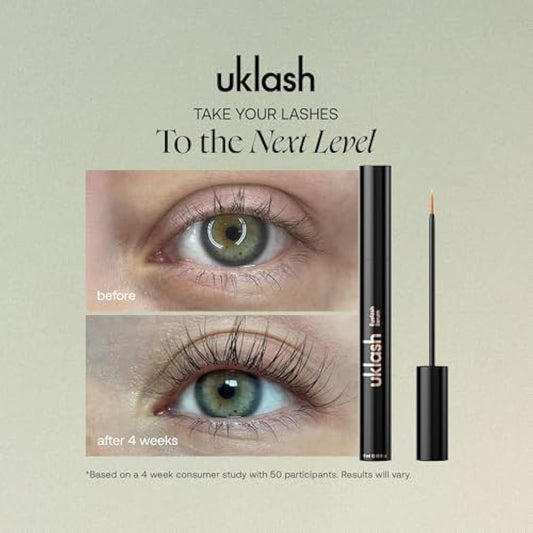 UKLASH Eyelash Growth Serum For Longer & Fuller Lashes - 3ml. Clinically Proven Formula for Naturally Longer Lashes and Extensions. Vegan & Cruelty-Free