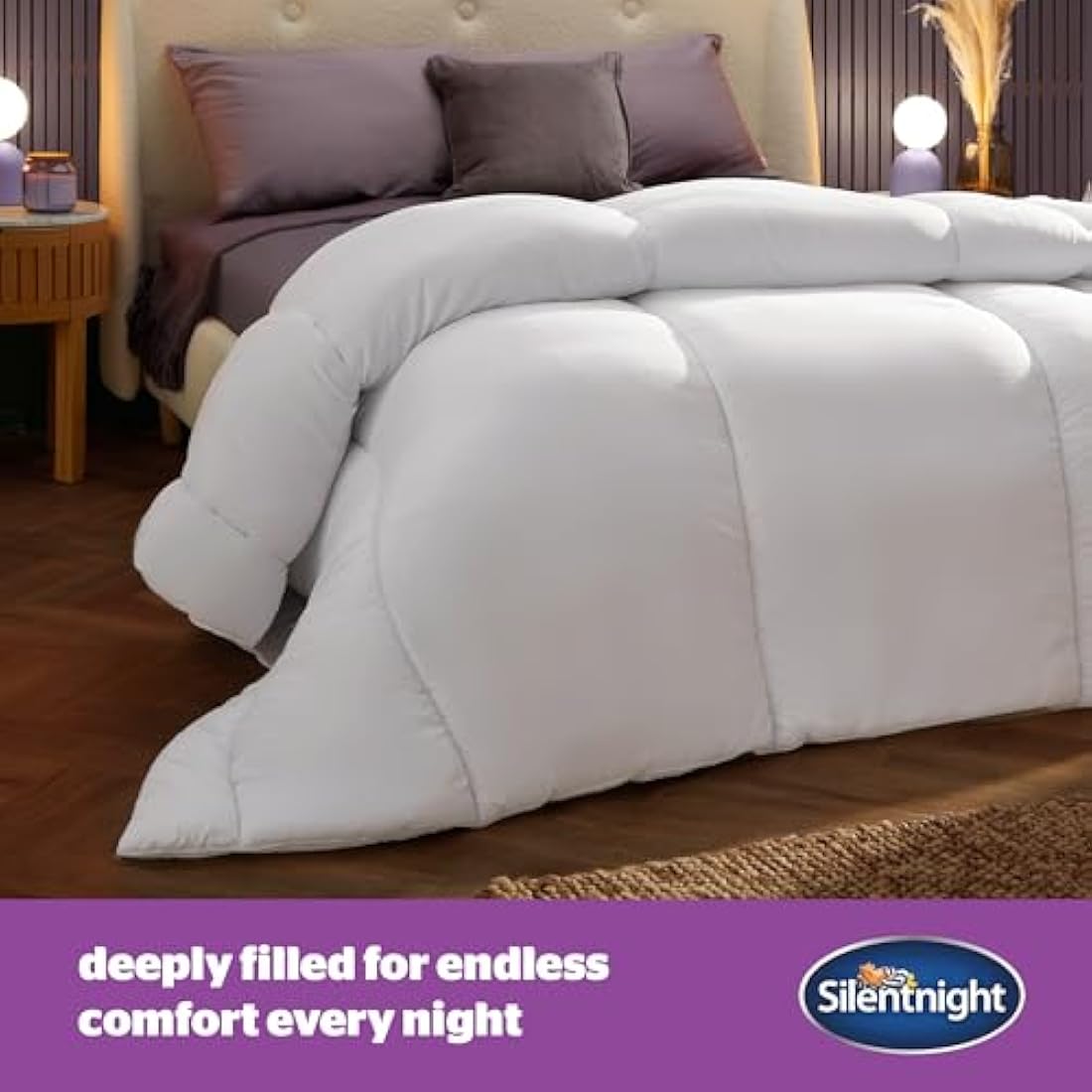 Silentnight Deep Sleep Super King Duvet 10.5 Tog – All Year Round Soft and Comfortable Quilt Duvet Ideal for Summer and Winter – Hypoallergenic and Machine Washable – Super King – 260x220cm , White